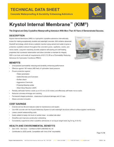 Kryton KIM Technical Datasheet
