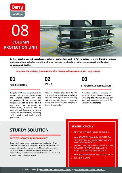 Warehouse Rail - Armco Column Protection Unit
