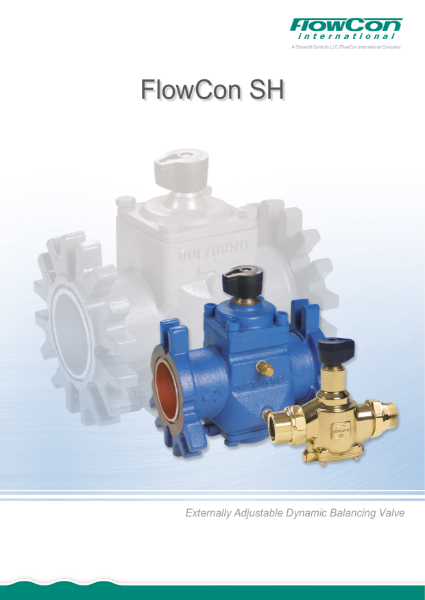 FlowCon SH Externally Adjustable Dynamic Balancing Valve