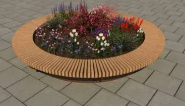 Circular Seated Planter