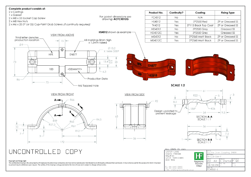 100mm DI Coupling