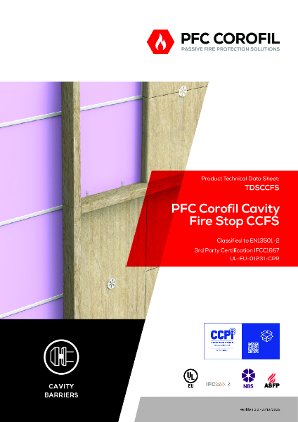 PFC Corofil Cavity Fire Stop CCFS - Datasheet