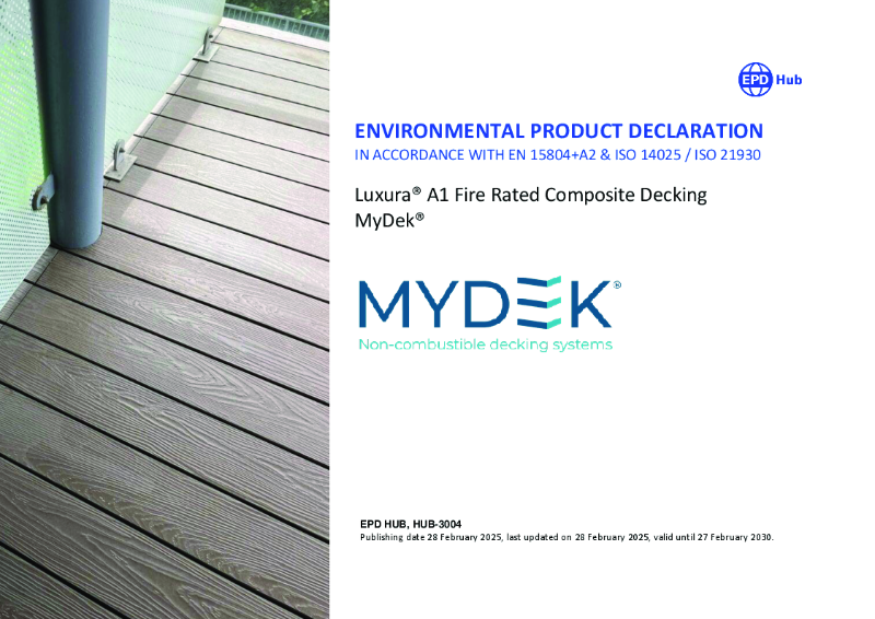 Environmental Product Declaration (EPD) for Luxura A1 Fire Rated Composite Decking