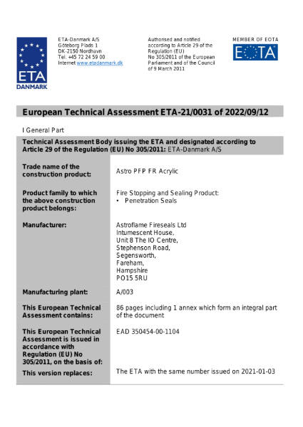 European Technical Approval (ETA)