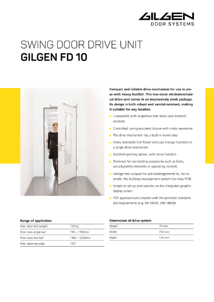 FD10 Swing Door Operator