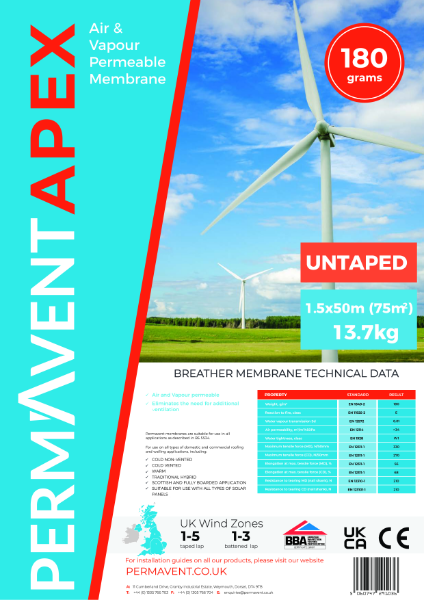 Permavent APEX75 Air & Vapour Permeable Membrane