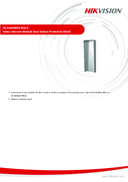 DS-KABD8003-RS3/S - Product Data Sheet