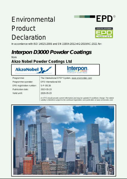 EPD: Interpon D Architectural Series- Interpon D3000 (D3020)