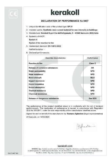 DoP (CE)- EP21 - EN.IT.0407.001