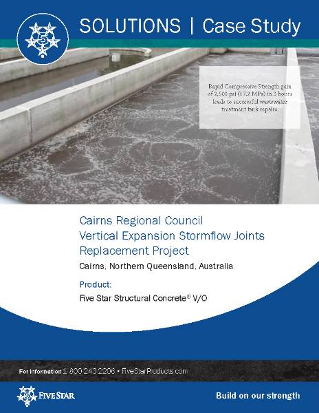 SOLUTIONS | Cairns Regional Council Vertical Expansion Stormflow Joints Replacement Project