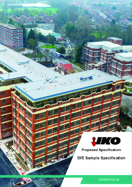 DfE CF25 Sample Specification - IKO Spectraplan TPE Roofing System