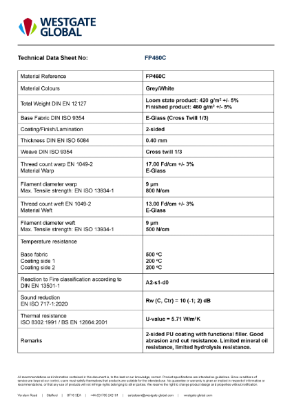 FP460C Technical Data Sheet