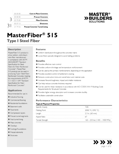 MasterFiber 515 Data Sheet