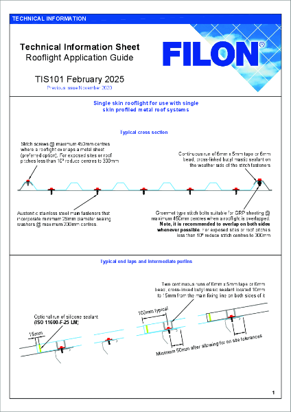 TIS101 - Single Skin Rooflights