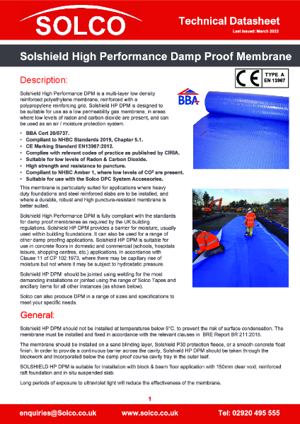 Solshield High Performance DPM Technical Data Sheet