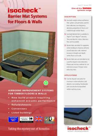 Isocheck Barrier Mat - Data Sheet - v1.17