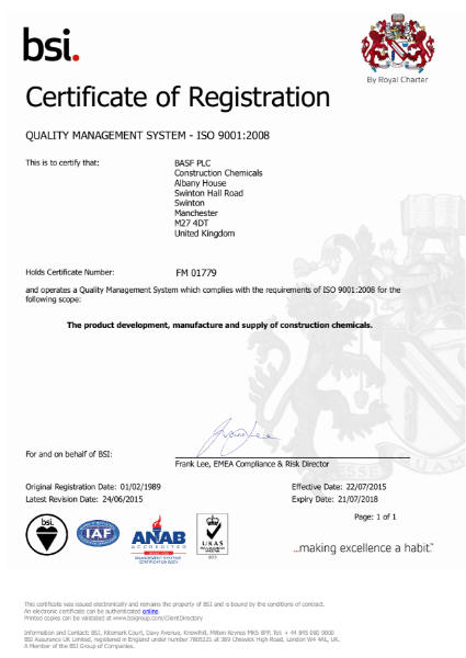 ISO 9001:2008 Certificate (Swinton)