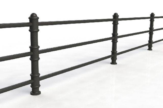 ASF Blenheim 3 Rail Cast Iron Post and Rail System