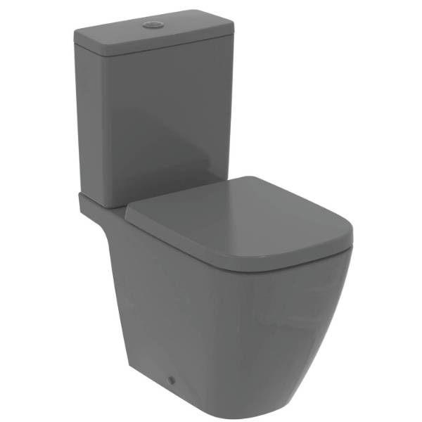 Ideal Standard i.life B Close coupled open toilet bowl, gloss grey