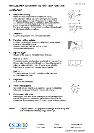 Esteri Föhn 120, 120 P, 120 H käyttöohje
