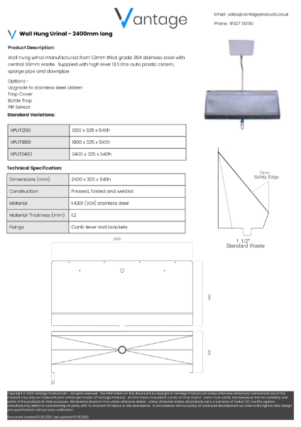 Product Data Sheet - VPUT2400