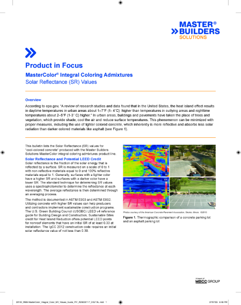 MasterColor_Integral_Color_SR_Values_Guide_Product_in_Focus