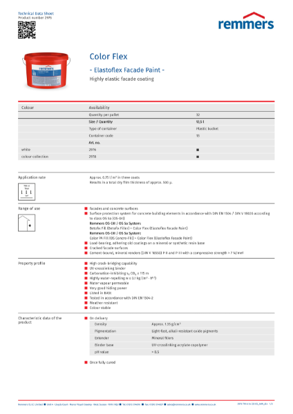 Technical Data Sheet - Color Flex