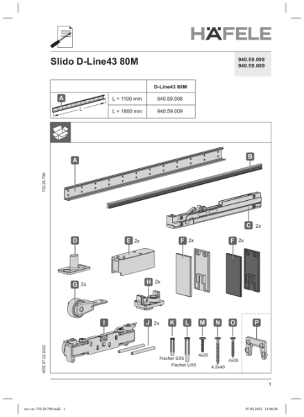 Slido D-Line43 80M