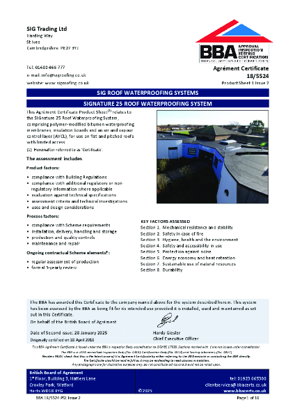 BBA Agrément Certificate