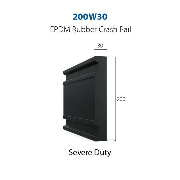 CS Acrovyn® 200W30/ 200W50 Rubber Crash Rails