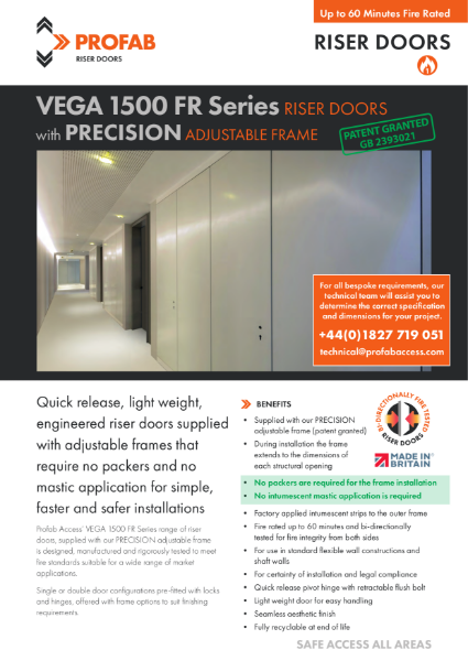 Profab VEGA 1500 Series Datasheet