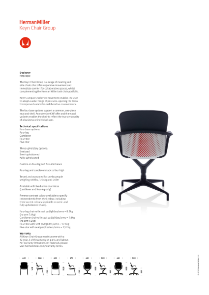 Keyn Chair - Product Sheet