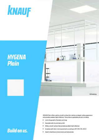 Knauf_Ceilings_HYGENA Plain_Datasheet_EN
