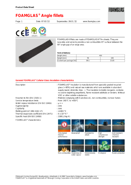 PDS_FOAMGLAS® ANGLE FILLET