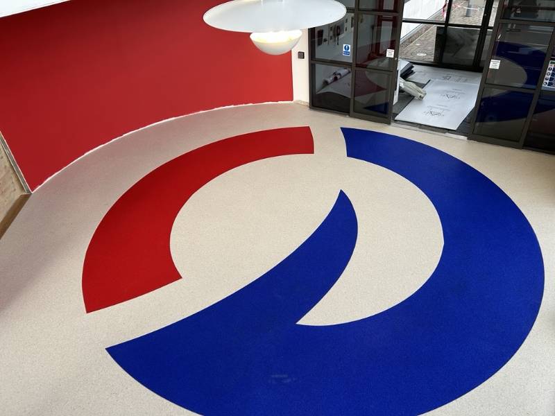 Custom Resin Bound Logo Installation for Entrepreneurs Circle