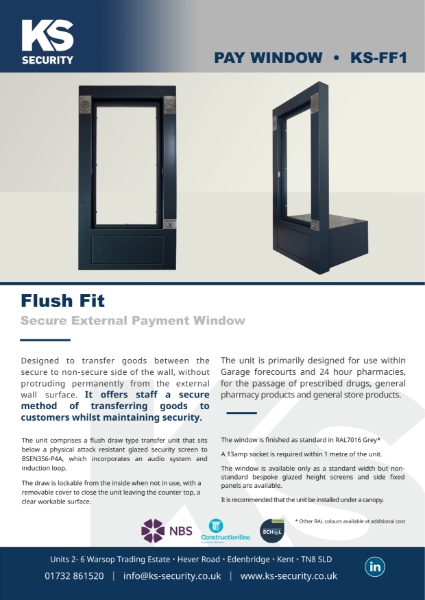 Flush Fit Pay Window