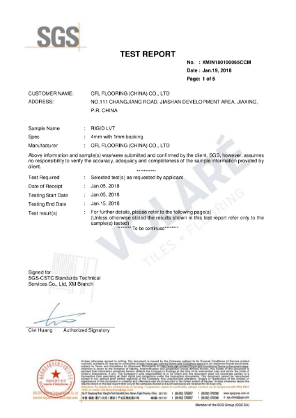 Entiva Prestige Acoustic Test Report