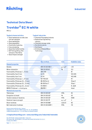 PVC-U Data Sheet