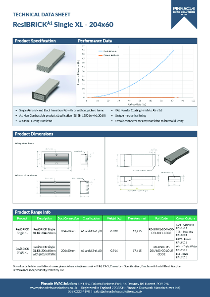 ResiBRICKA1 Single XL - 204x60mm