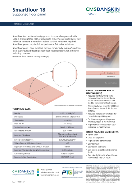 Smartfloor 18 - Technical Data Sheet