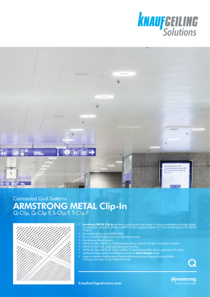 Concealed Grid Systems ARMSTRONG METAL Clip-In