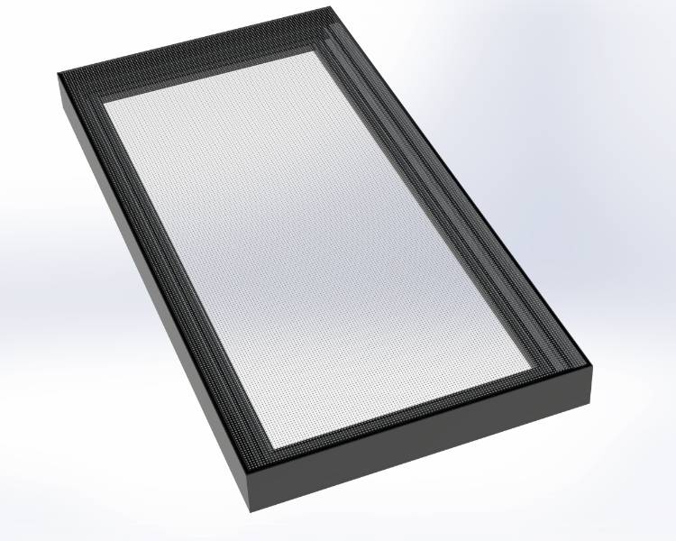 Skyway Fixed Walk On Flatglass Rooflight - Single Pane