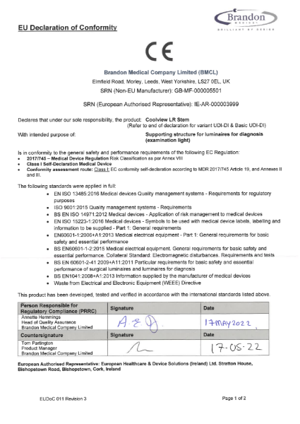 CoolView Declaration of Conformity EU MDR