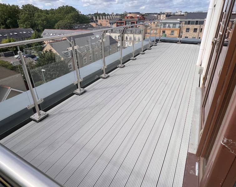 D1 Decking Solutions Near Completion on Full Fire Balcony & Terrace Remediation Project at Beacon Rise Complex, Cambridge | AliDeck Balcony Solutions