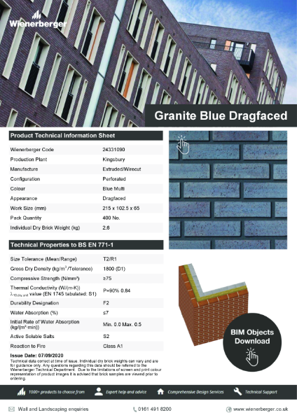 Granite Blue Dragfaced Data Sheet