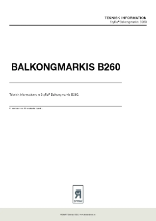 StyRa Teknisk information B260