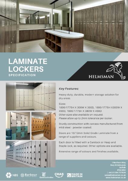 Laminate Lockers - Dry Area