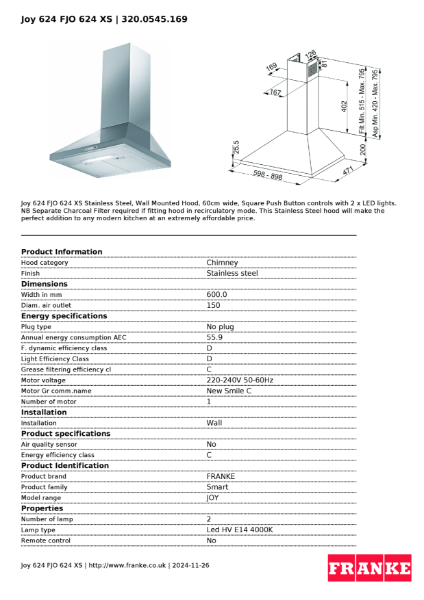 Product Sheet 320.0545.169