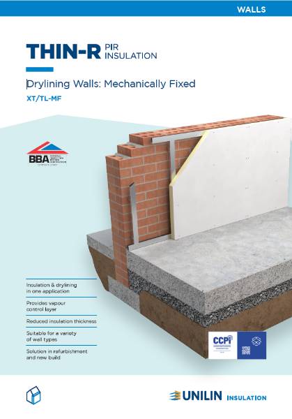 Thin-R  XT/TL-MF Drylining Mechanically Fixed