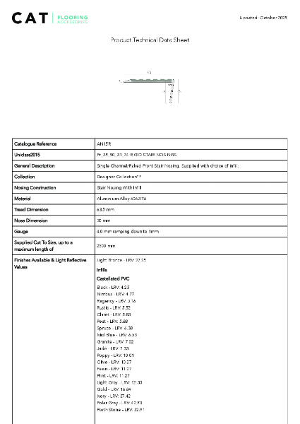 AN15R Light Bronze Technical Datasheet
